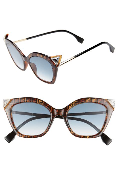 fendi embellished cat eye sunglasses